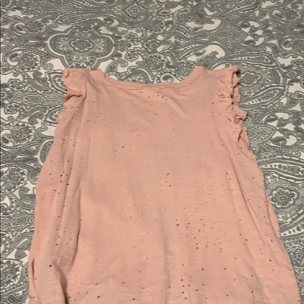 Light pink tank top with holes